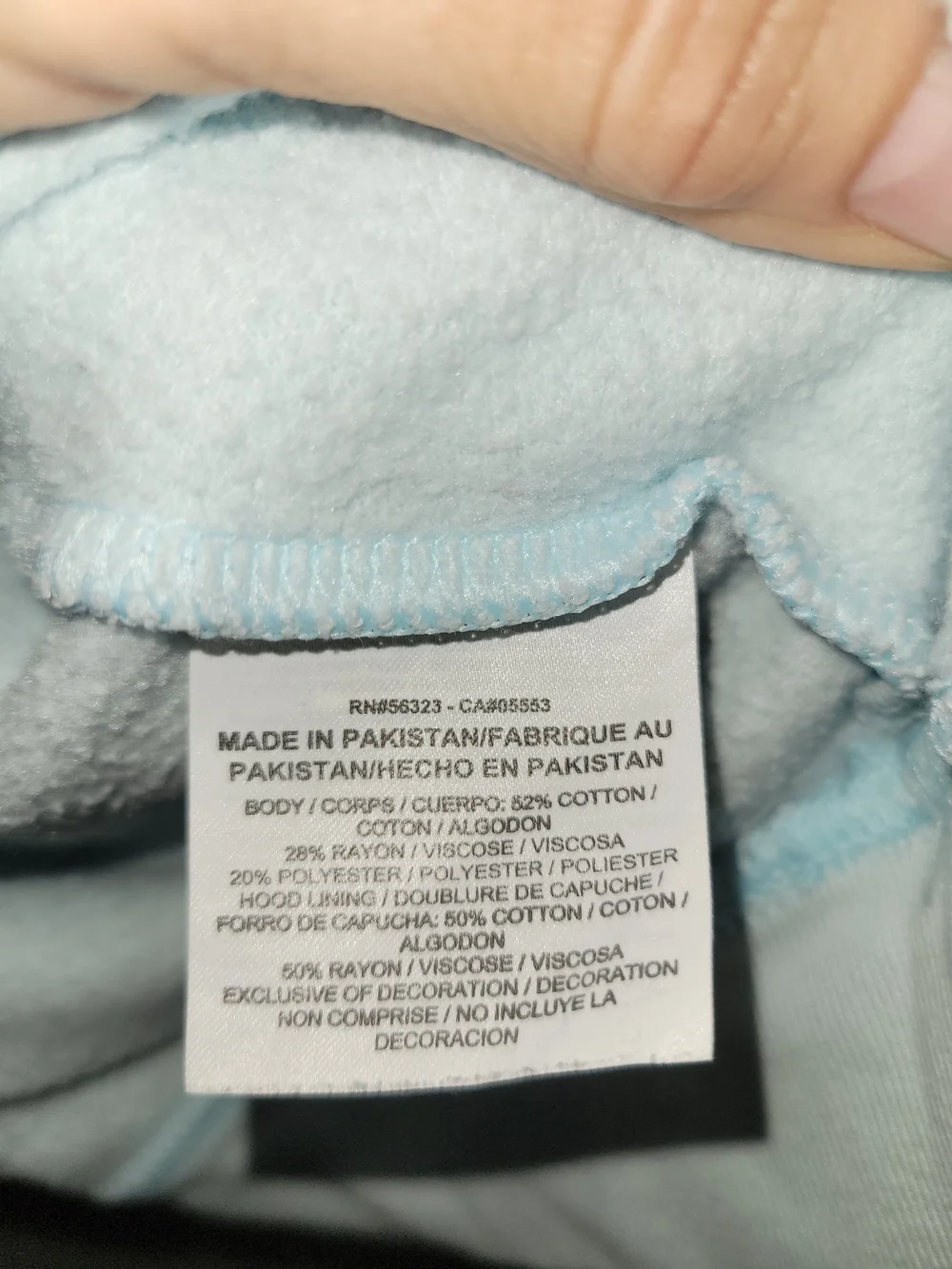 Nike Sportswear Funnel Cowl Neck Fleece Pullover Hoodie Light Blue M